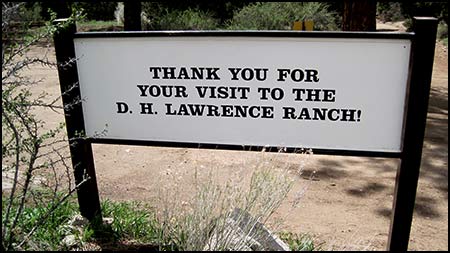 Sign at DH Lawrence Ranch